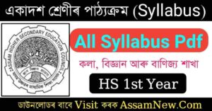 AHSEC HS 1st Year Syllabus - Full Pdf Download Arts, Commerce Science