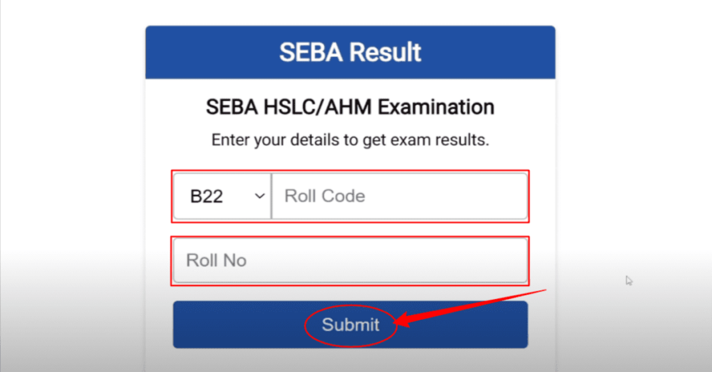 To check your SEBA HSLC Result online, follow these steps: